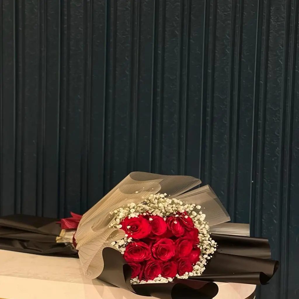 باقة ورد جوري أحمر
